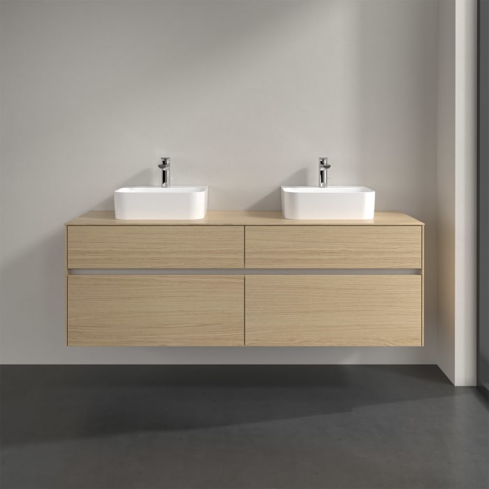 Villeroy & Boch Collaro Waschtischunterschrank 160 x 50 cm, mit 4 Auszügen für 2 Finion Waschtische