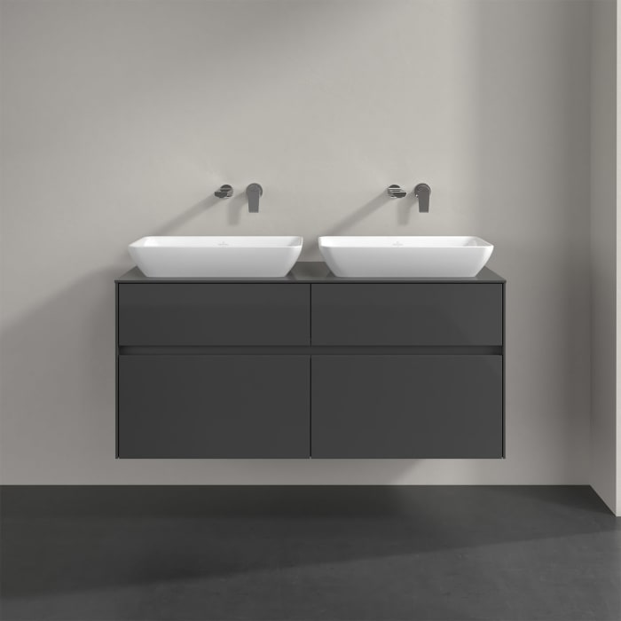 Villeroy & Boch Collaro Waschtischunterschrank 120 x 50 cm, mit 4 Auszügen für 2 Venticello Waschtische