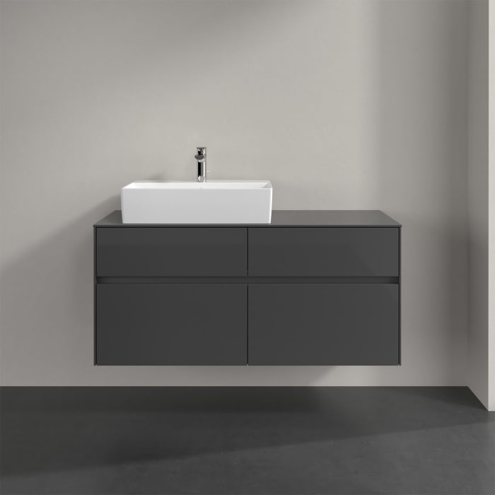 Villeroy & Boch Collaro Waschtischunterschrank 120 x 50 cm, mit 4 Auszügen und LED-Beleuchtung