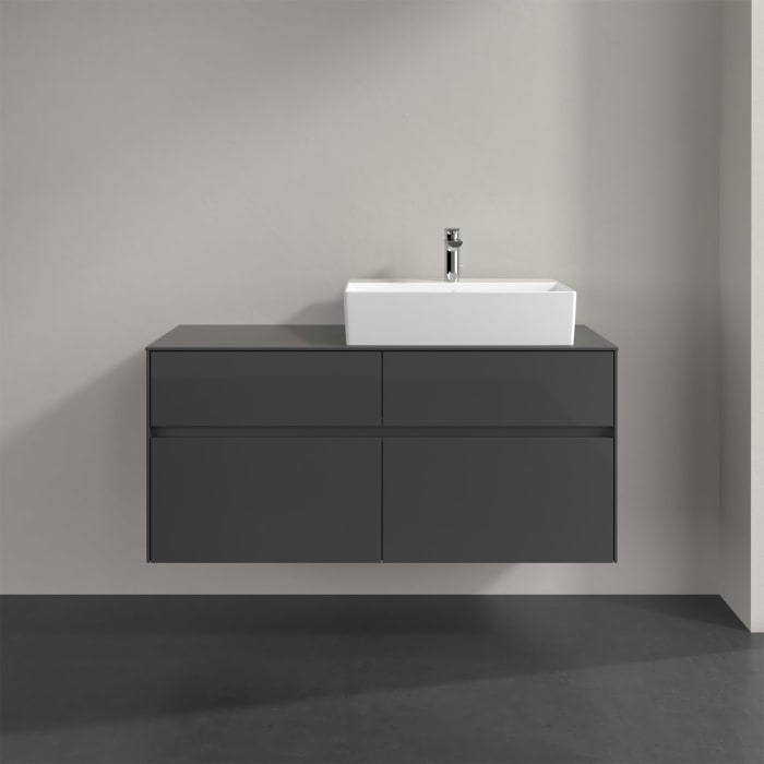 Villeroy & Boch Collaro Waschtischunterschrank 120 x 50 cm, mit 4 Auszügen und LED-Beleuchtung