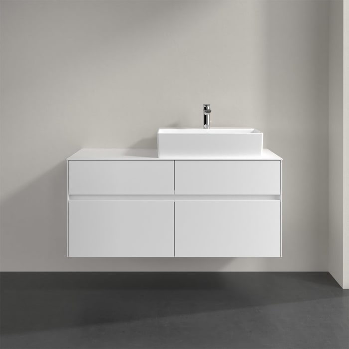 Villeroy & Boch Collaro Waschtischunterschrank 120 x 50 cm, mit 4 Auszügen und LED-Beleuchtung