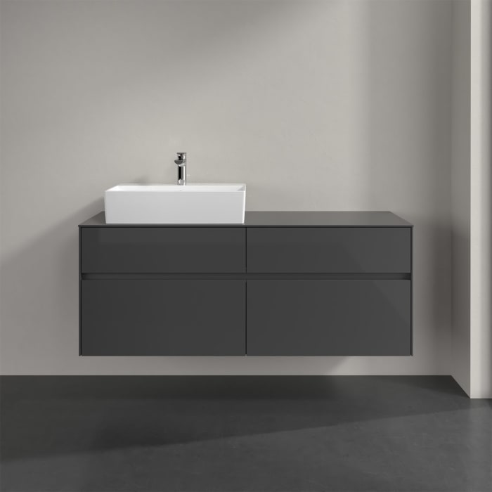 Villeroy & Boch Collaro Waschtischunterschrank 140 x 50 cm, mit 4 Auszügen und LED-Beleuchtung