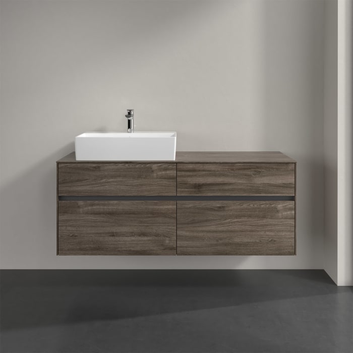 Villeroy & Boch Collaro Waschtischunterschrank 140 x 50 cm, mit 4 Auszügen und LED-Beleuchtung