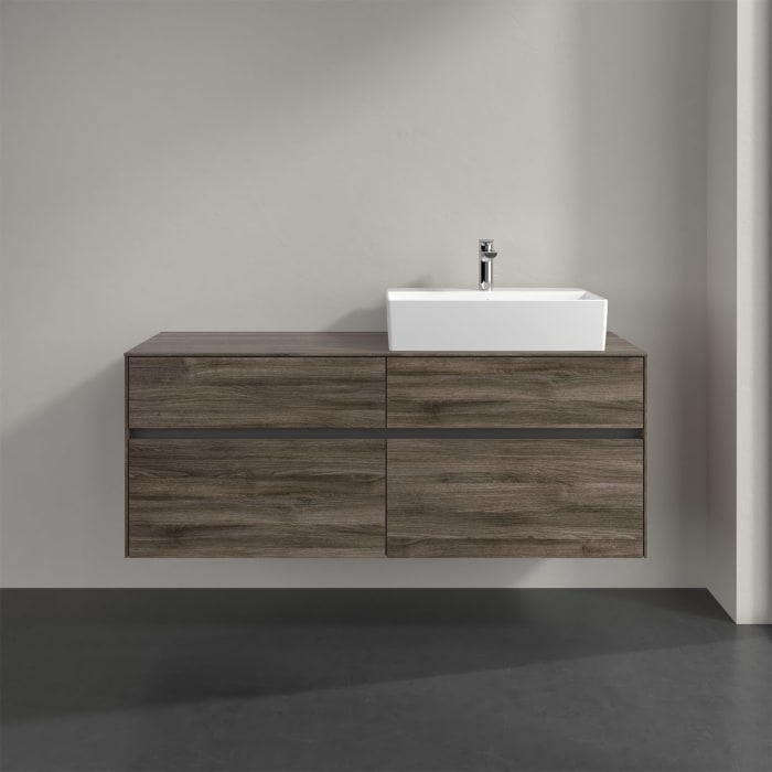 Villeroy & Boch Collaro Waschtischunterschrank 140 x 50 cm, mit 4 Auszügen und LED-Beleuchtung