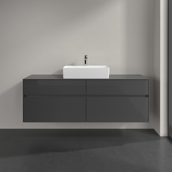 Villeroy & Boch Collaro Waschtischunterschrank 160 x 50 cm, mit 4 Auszügen und LED-Beleuchtung