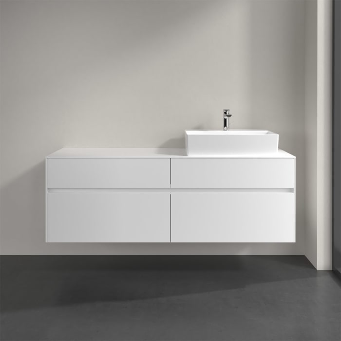 Villeroy & Boch Collaro Waschtischunterschrank 160 x 50 cm, mit 4 Auszügen und LED-Beleuchtung