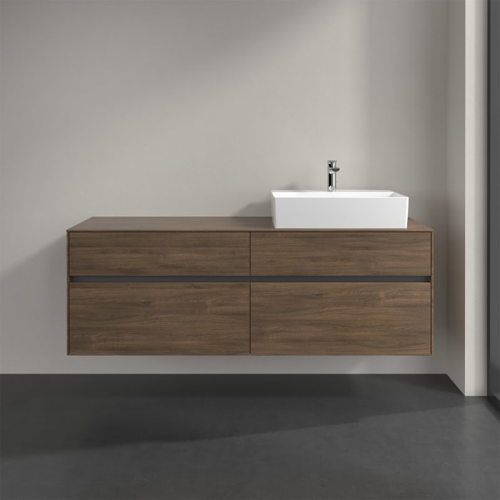 Villeroy & Boch Collaro Waschtischunterschrank 160 x 50 cm, mit 4 Auszügen und LED-Beleuchtung