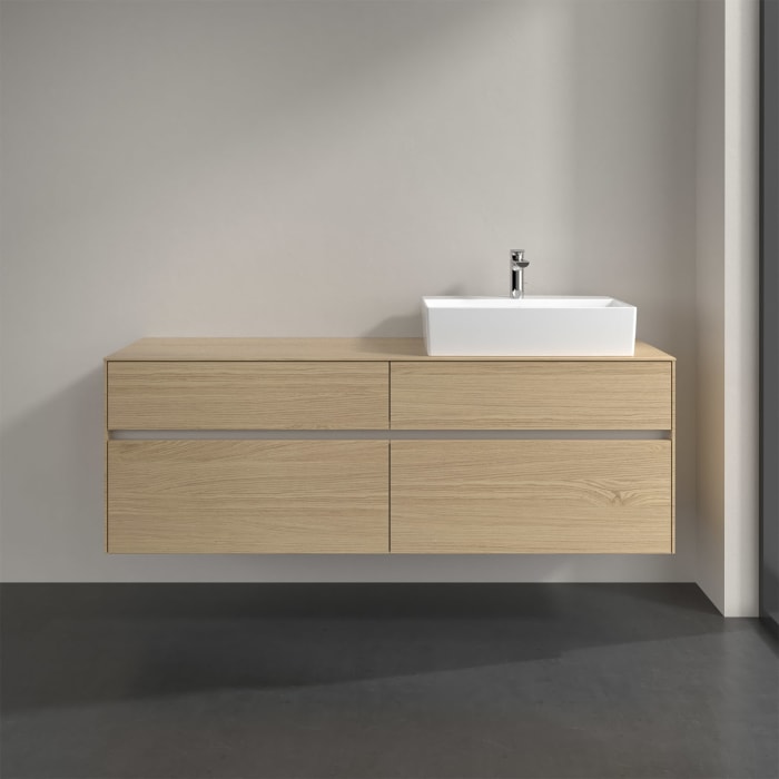 Villeroy & Boch Collaro Waschtischunterschrank 160 x 50 cm, mit 4 Auszügen und LED-Beleuchtung