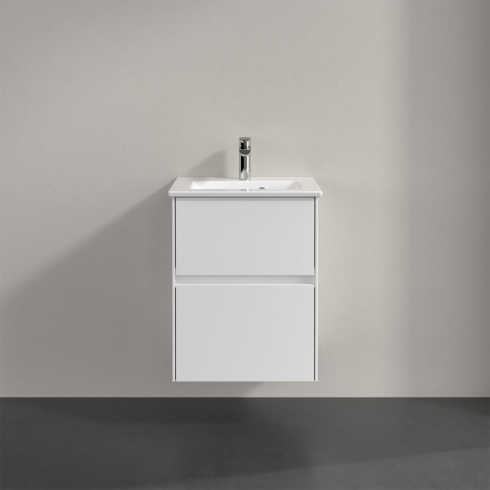 Villeroy & Boch Collaro Waschtischunterschrank 47 x 40 cm, mit 2 Auszügen und LED-Beleuchtung für Venticello Waschtisch