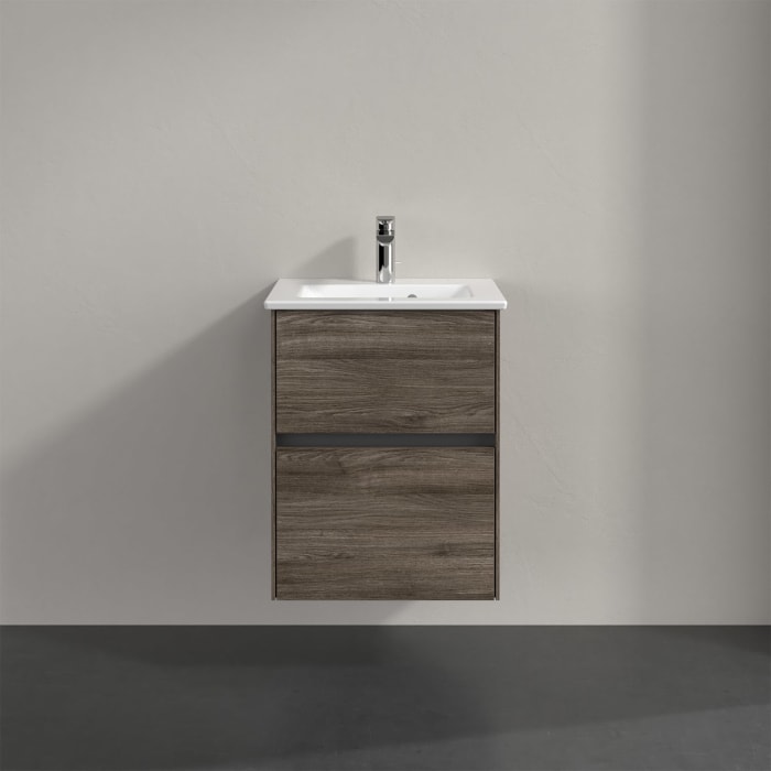 Villeroy & Boch Collaro Waschtischunterschrank 47 x 40 cm, mit 2 Auszügen und LED-Beleuchtung für Venticello Waschtisch