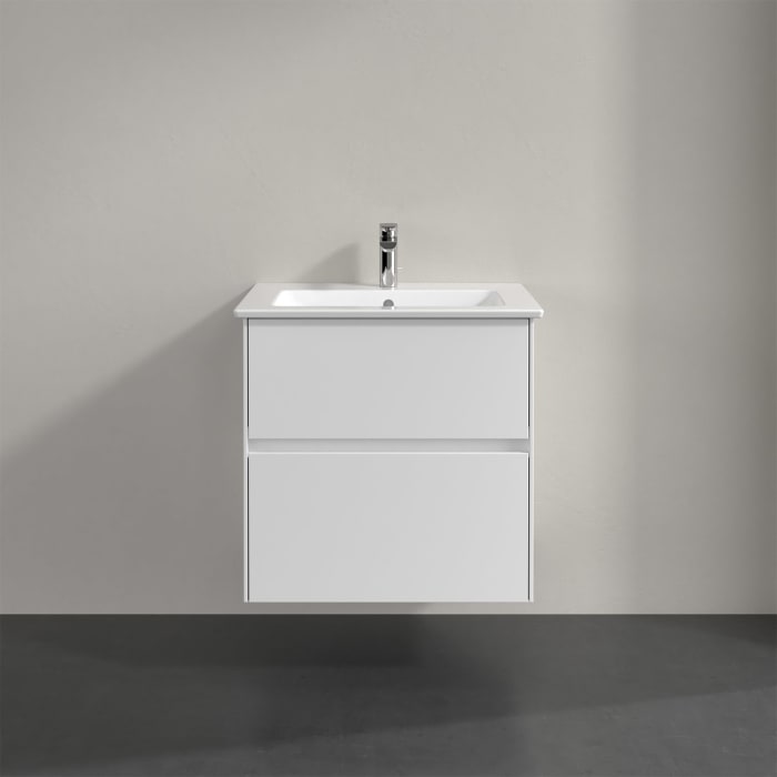 Villeroy & Boch Collaro Waschtischunterschrank 61 x 48 cm, mit 2 Auszügen und LED-Beleuchtung für Venticello Waschtisch