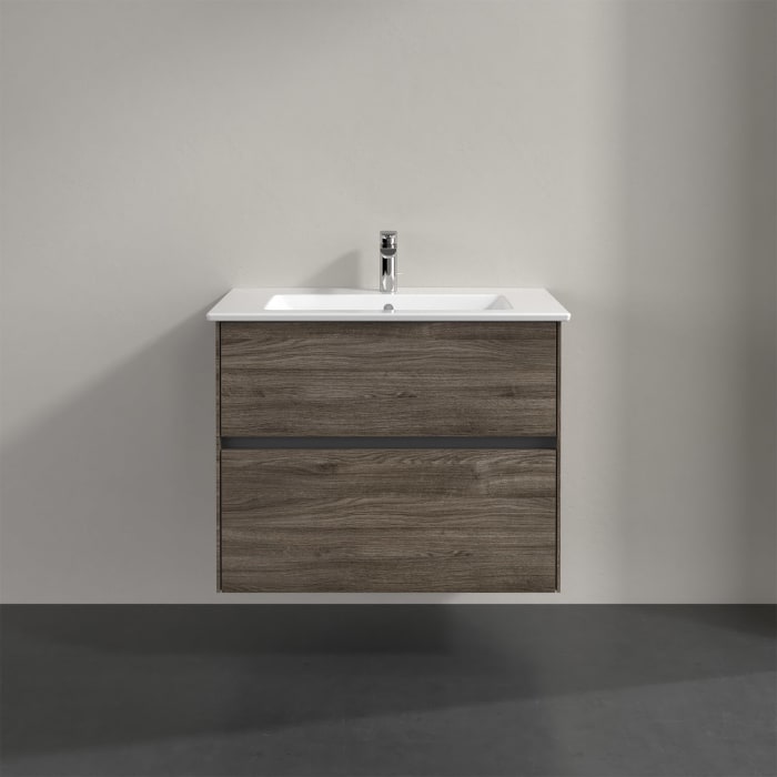 Villeroy & Boch Collaro Waschtischunterschrank 76 x 48 cm, mit 2 Auszügen und LED-Beleuchtung für Venticello Waschtisch