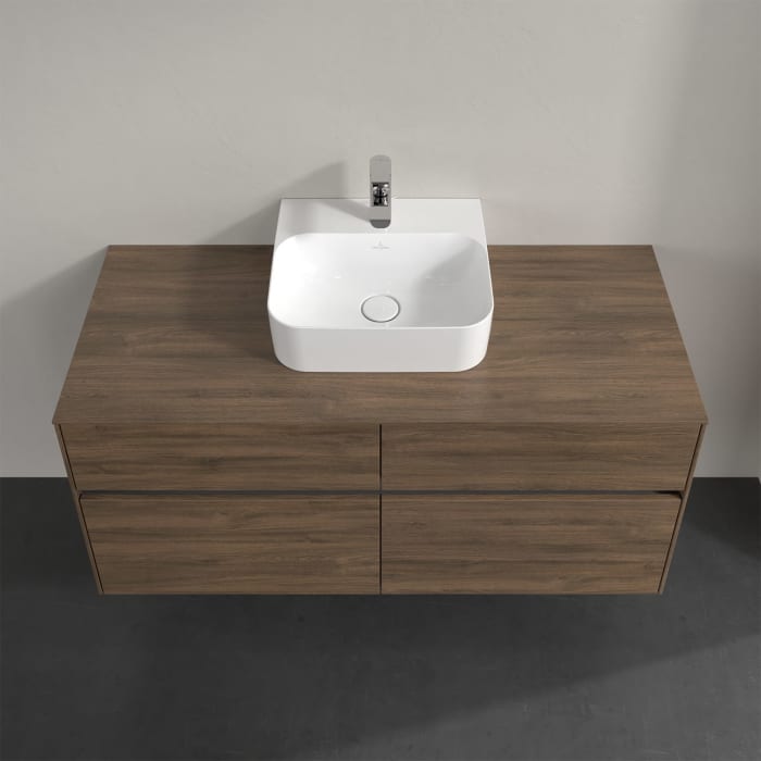 Villeroy & Boch Collaro Waschtischunterschrank 120 x 50 cm, mit 4 Auszügen und LED-Beleuchtung für Finion Waschtisch