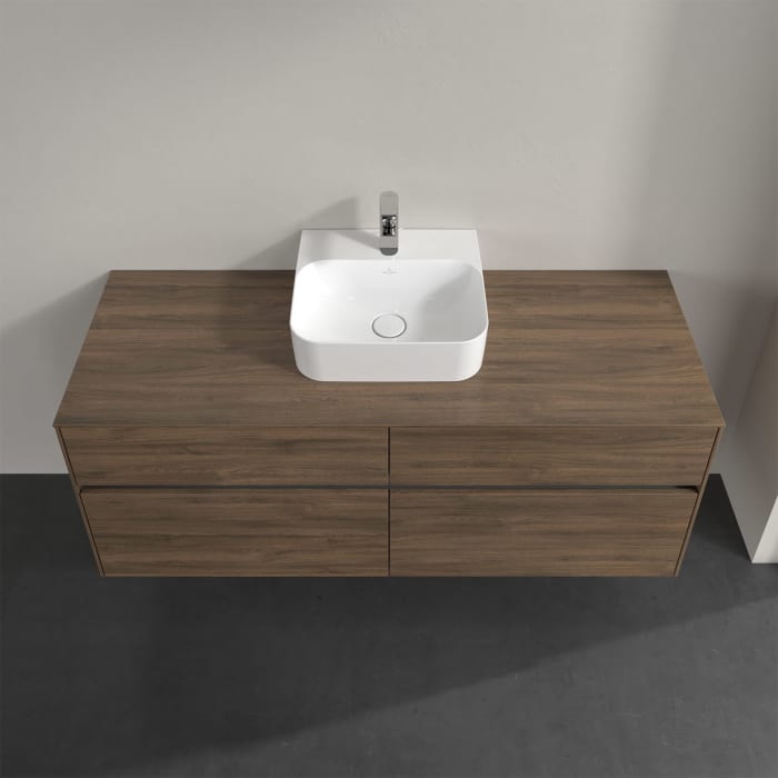 Villeroy & Boch Collaro Waschtischunterschrank 140 x 50 cm, mit 4 Auszügen und LED-Beleuchtung für Finion Waschtisch