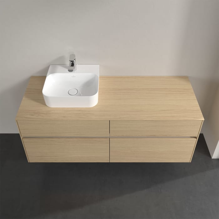 Villeroy & Boch Collaro Waschtischunterschrank 140 x 50 cm, mit 4 Auszügen und LED-Beleuchtung für Finion Waschtisch