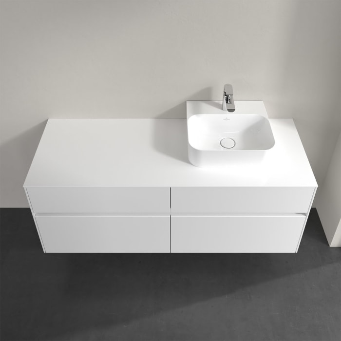 Villeroy & Boch Collaro Waschtischunterschrank 140 x 50 cm, mit 4 Auszügen und LED-Beleuchtung für Finion Waschtisch