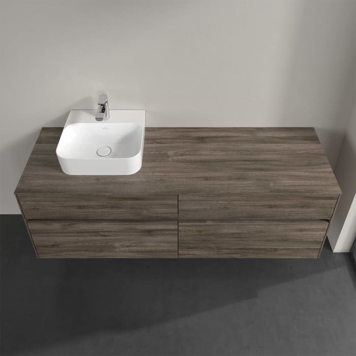 Villeroy & Boch Collaro Waschtischunterschrank 160 x 50 cm, mit 4 Auszügen und LED-Beleuchtung für Finion Waschtisch