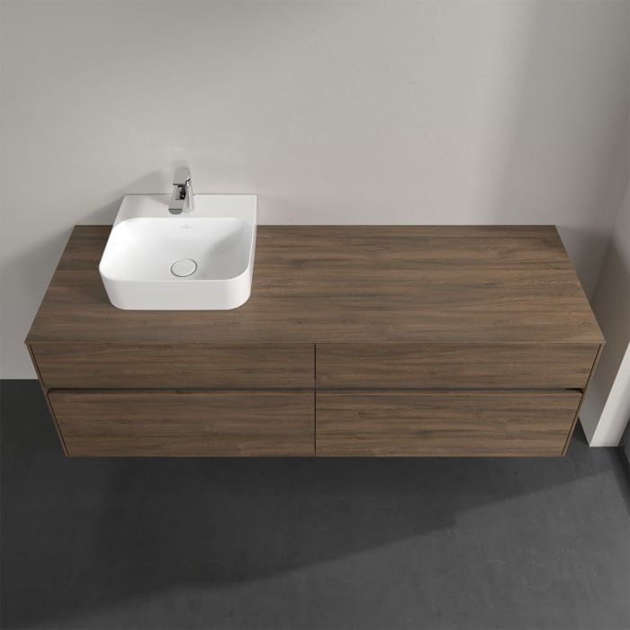 Villeroy & Boch Collaro Waschtischunterschrank 160 x 50 cm, mit 4 Auszügen und LED-Beleuchtung für Finion Waschtisch