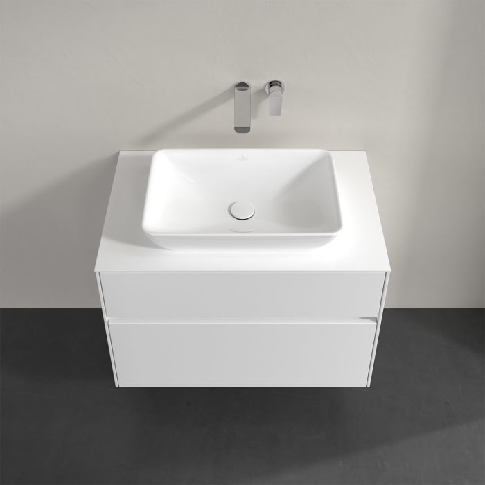 Villeroy & Boch Collaro Waschtischunterschrank 80 x 50 cm, mit 2 Auszügen und LED-Beleuchtung für Venticello Waschtisch