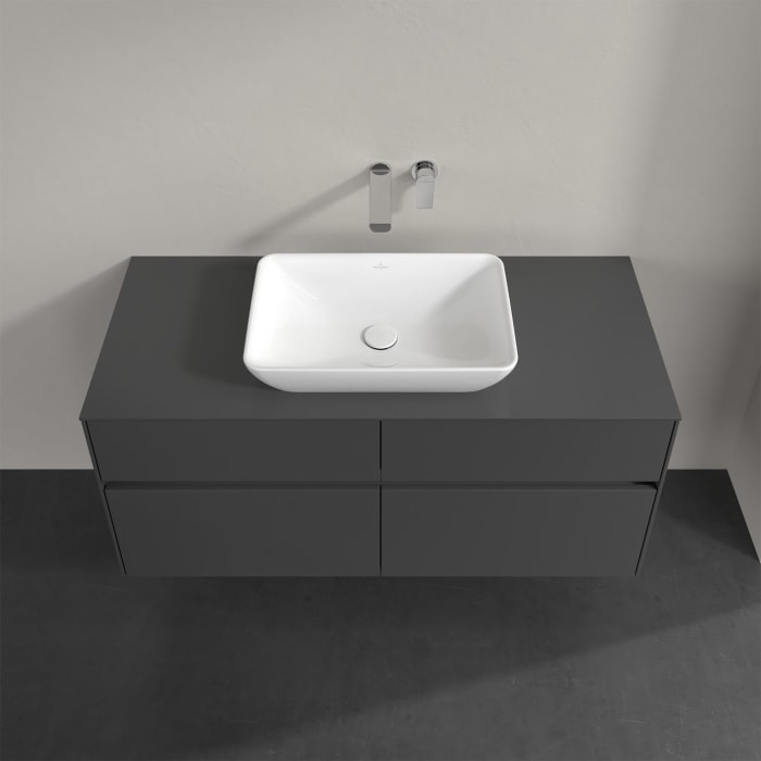 Villeroy & Boch Collaro Waschtischunterschrank 120 x 50 cm, mit 4 Auszügen und LED-Beleuchtung für Venticello Waschtisch