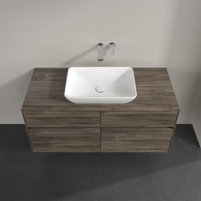 Villeroy & Boch Collaro Waschtischunterschrank 120 x 50 cm, mit 4 Auszügen und LED-Beleuchtung für Venticello Waschtisch