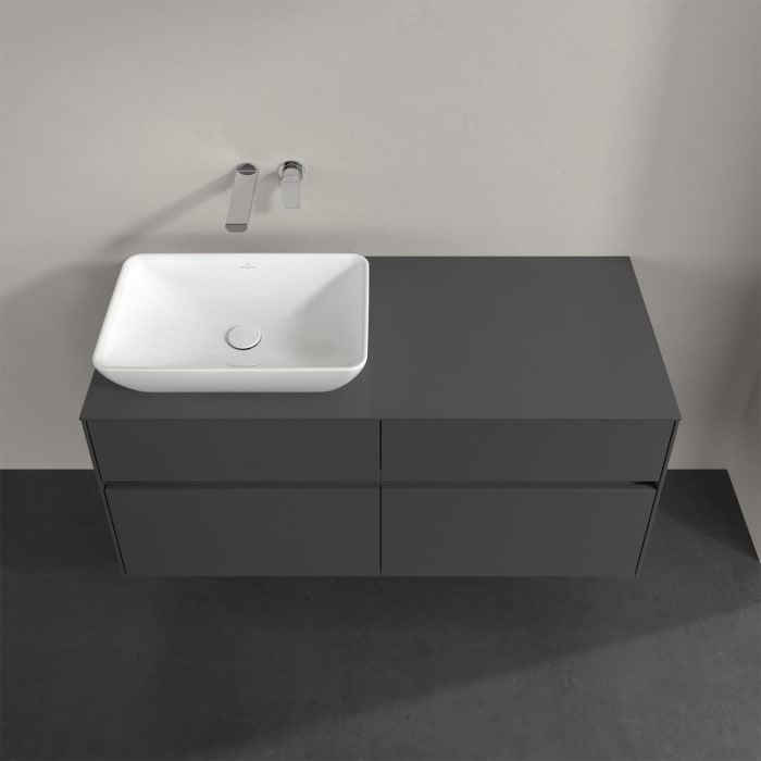 Villeroy & Boch Collaro Waschtischunterschrank 120 x 50 cm, mit 4 Auszügen und LED-Beleuchtung für Venticello Waschtisch