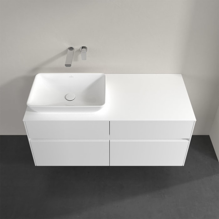 Villeroy & Boch Collaro Waschtischunterschrank 120 x 50 cm, mit 4 Auszügen und LED-Beleuchtung für Venticello Waschtisch