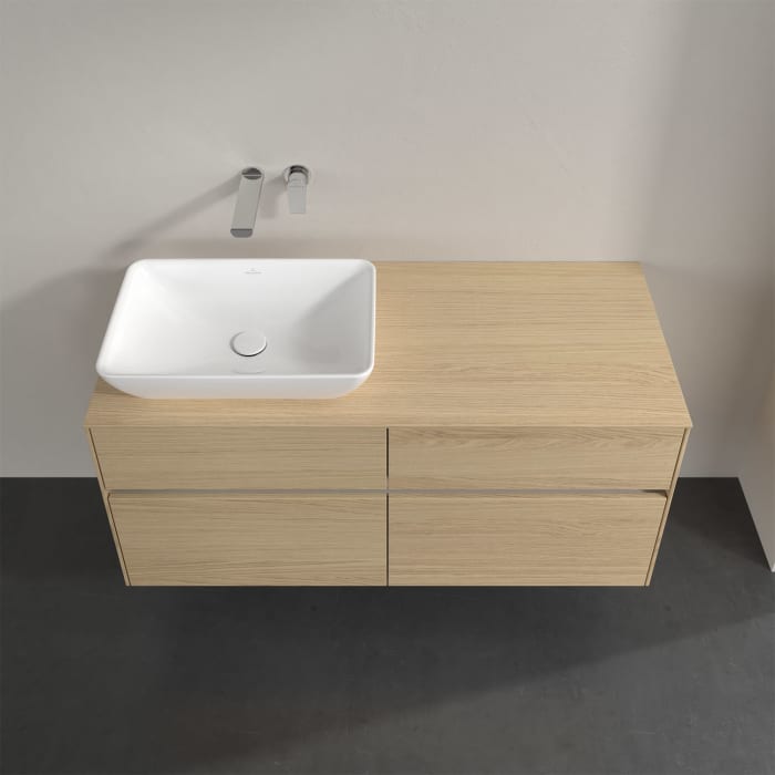 Villeroy & Boch Collaro Waschtischunterschrank 120 x 50 cm, mit 4 Auszügen und LED-Beleuchtung für Venticello Waschtisch