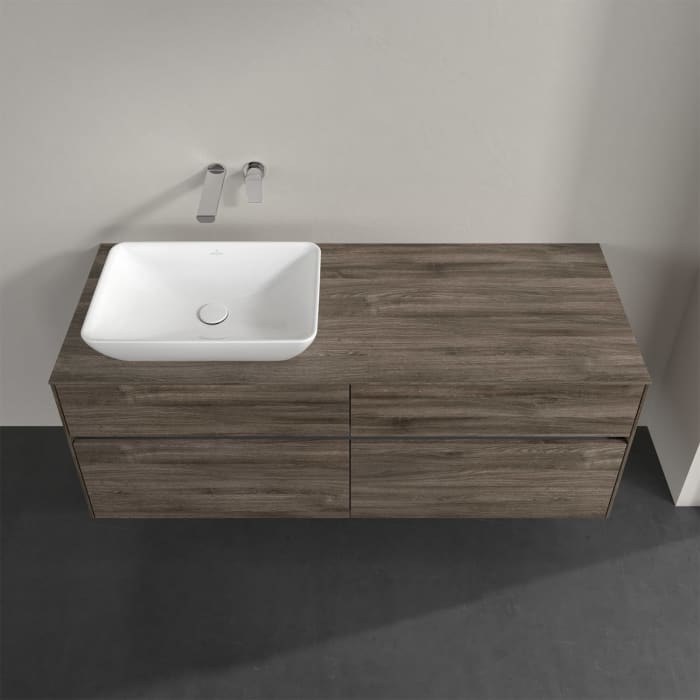 Villeroy & Boch Collaro Waschtischunterschrank 140 x 50 cm, mit 4 Auszügen und LED-Beleuchtung für Venticello Waschtisch