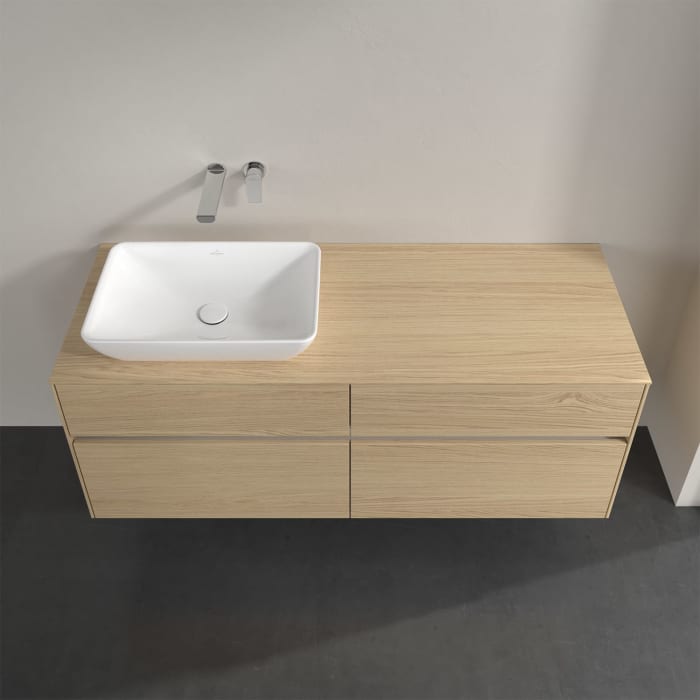 Villeroy & Boch Collaro Waschtischunterschrank 140 x 50 cm, mit 4 Auszügen und LED-Beleuchtung für Venticello Waschtisch