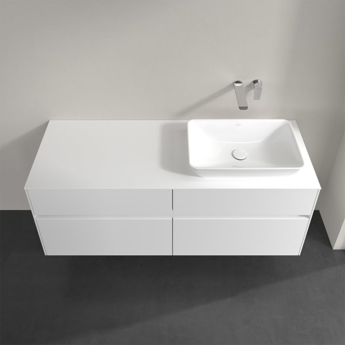 Villeroy & Boch Collaro Waschtischunterschrank 140 x 50 cm, mit 4 Auszügen und LED-Beleuchtung für Venticello Waschtisch