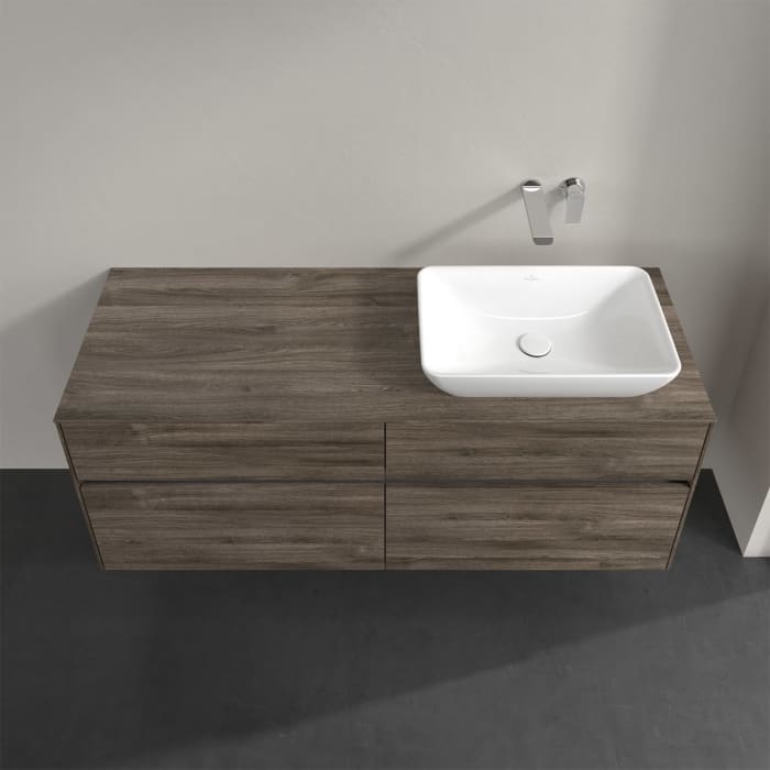 Villeroy & Boch Collaro Waschtischunterschrank 140 x 50 cm, mit 4 Auszügen und LED-Beleuchtung für Venticello Waschtisch