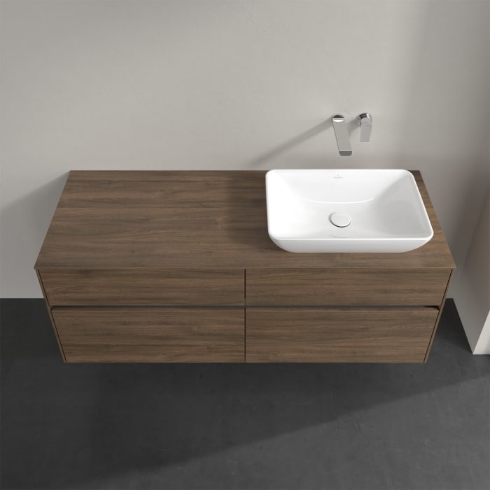 Villeroy & Boch Collaro Waschtischunterschrank 140 x 50 cm, mit 4 Auszügen und LED-Beleuchtung für Venticello Waschtisch