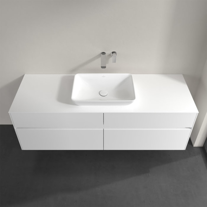 Villeroy & Boch Collaro Waschtischunterschrank 160 x 50 cm, mit 4 Auszügen und LED-Beleuchtung für Venticello Waschtisch