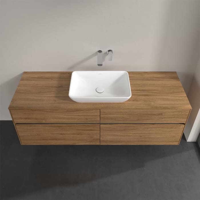 Villeroy & Boch Collaro Waschtischunterschrank 160 x 50 cm, mit 4 Auszügen und LED-Beleuchtung für Venticello Waschtisch