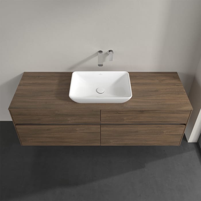 Villeroy & Boch Collaro Waschtischunterschrank 160 x 50 cm, mit 4 Auszügen und LED-Beleuchtung für Venticello Waschtisch