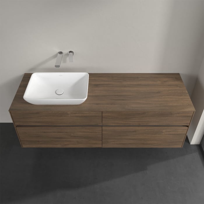 Villeroy & Boch Collaro Waschtischunterschrank 160 x 50 cm, mit 4 Auszügen und LED-Beleuchtung für Venticello Waschtisch