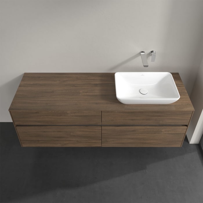 Villeroy & Boch Collaro Waschtischunterschrank 160 x 50 cm, mit 4 Auszügen und LED-Beleuchtung für Venticello Waschtisch