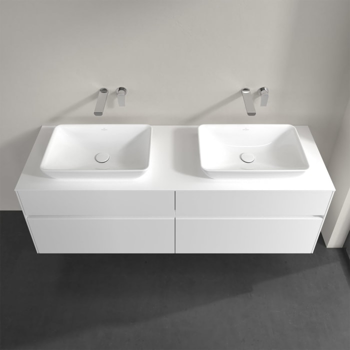 Villeroy & Boch Collaro Waschtischunterschrank 160 x 50 cm, mit 4 Auszügen für 2 Venticello Waschtische