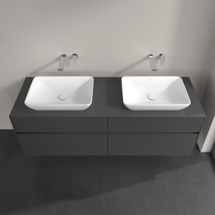 Villeroy & Boch Collaro Waschtischunterschrank 160 x 50 cm, mit 4 Auszügen für 2 Venticello Waschtische