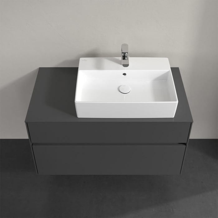 Villeroy & Boch Collaro Waschtischunterschrank 100 x 50 cm, mit 2 Auszügen und LED-Beleuchtung