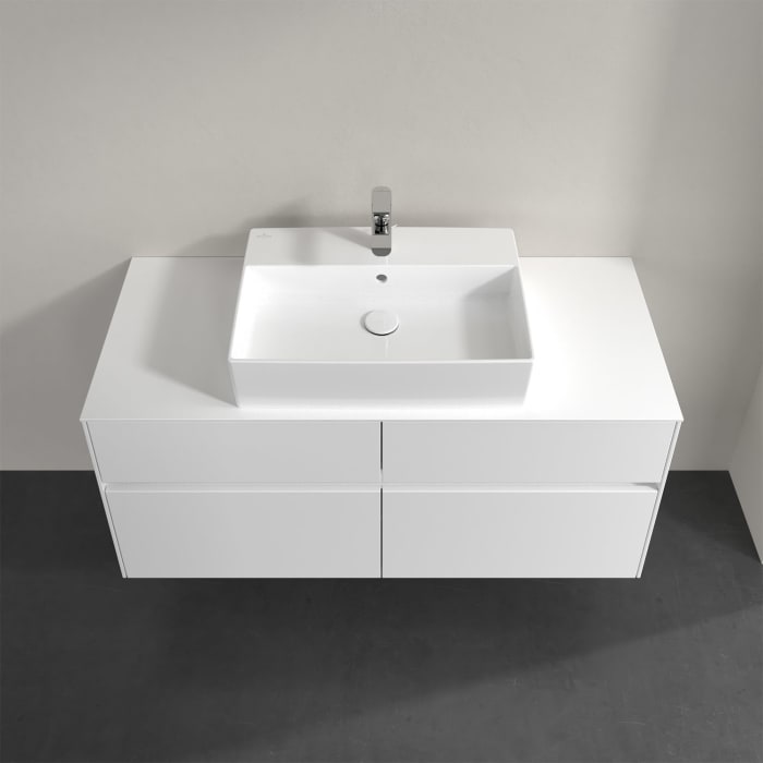 Villeroy & Boch Collaro Waschtischunterschrank 120 x 50 cm, mit 4 Auszügen und LED-Beleuchtung