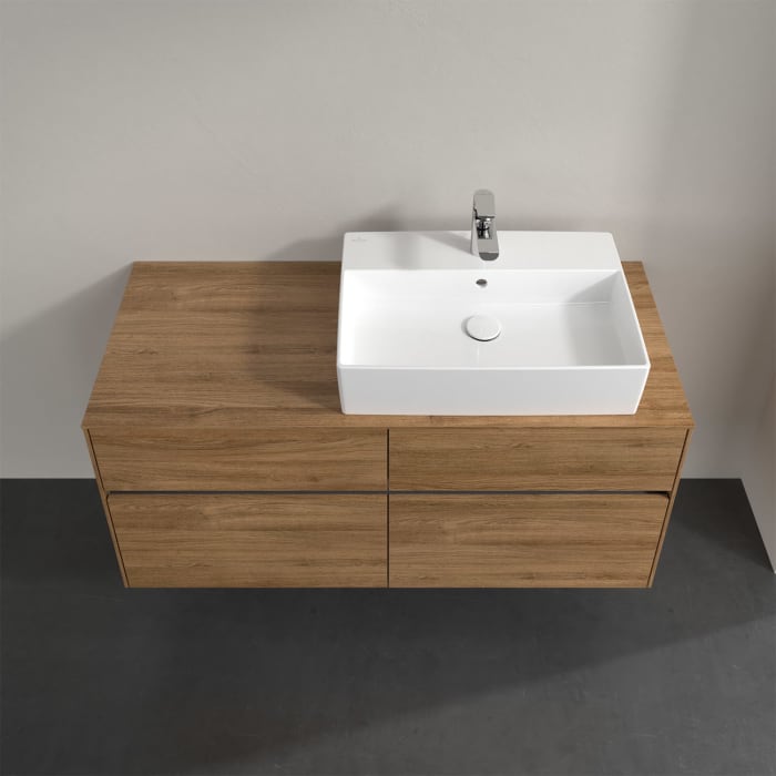 Villeroy & Boch Collaro Waschtischunterschrank 120 x 50 cm, mit 4 Auszügen und LED-Beleuchtung