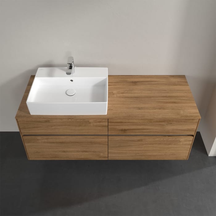 Villeroy & Boch Collaro Waschtischunterschrank 140 x 50 cm, mit 4 Auszügen und LED-Beleuchtung