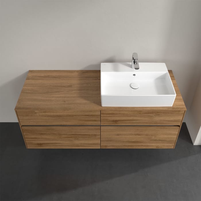 Villeroy & Boch Collaro Waschtischunterschrank 140 x 50 cm, mit 4 Auszügen und LED-Beleuchtung