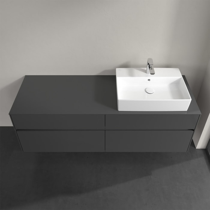 Villeroy & Boch Collaro Waschtischunterschrank 160 x 50 cm, mit 4 Auszügen und LED-Beleuchtung