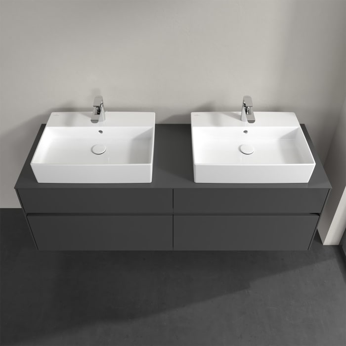 Villeroy & Boch Collaro Waschtischunterschrank 160 x 50 cm, mit 4 Auszügen für 2 Waschtische