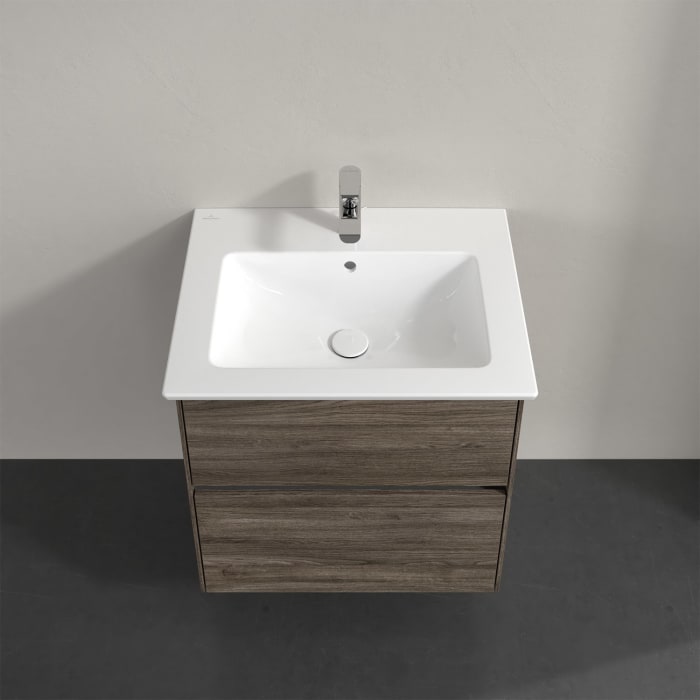 Villeroy & Boch Collaro Waschtischunterschrank 61 x 48 cm, mit 2 Auszügen und LED-Beleuchtung für Venticello Waschtisch