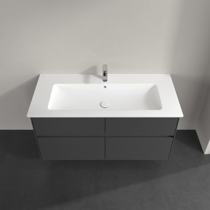 Villeroy & Boch Collaro Waschtischunterschrank 116 x 48 cm, mit 4 Auszügen und LED-Beleuchtung für Venticello Waschtisch