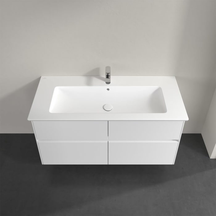 Villeroy & Boch Collaro Waschtischunterschrank 116 x 48 cm, mit 4 Auszügen und LED-Beleuchtung für Venticello Waschtisch